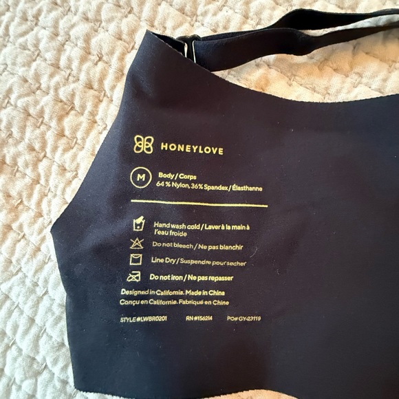 Honeylove Black Triangle-Cup Bra Intimates - Picture 2 of 3